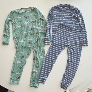 Kids Pajama Set - Green and Blue 4T & 5T